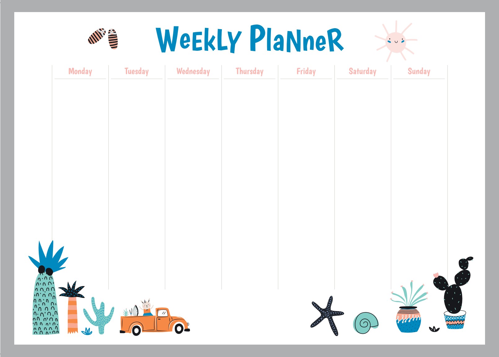 Магнітний планер A3 План на місяць 2 eng