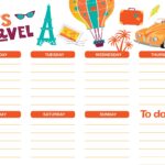 Магнітний планер А3 Розклад на тиждень 12 Let’s travel eng