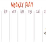 Магнітний планер А3 Розклад на тиждень 1 Дівчинка eng