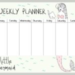 Магнітний планер А3 Розклад на тиждень 8 Русалонька eng