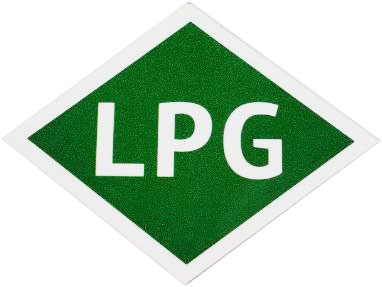 Магнітний знак на авто “Газ” LPG (15см)