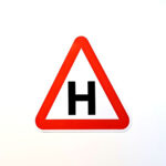 Магнитный знак на авто буква “У” 30см