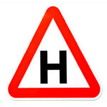 Наклейка знак на авто Н учебный (18см)