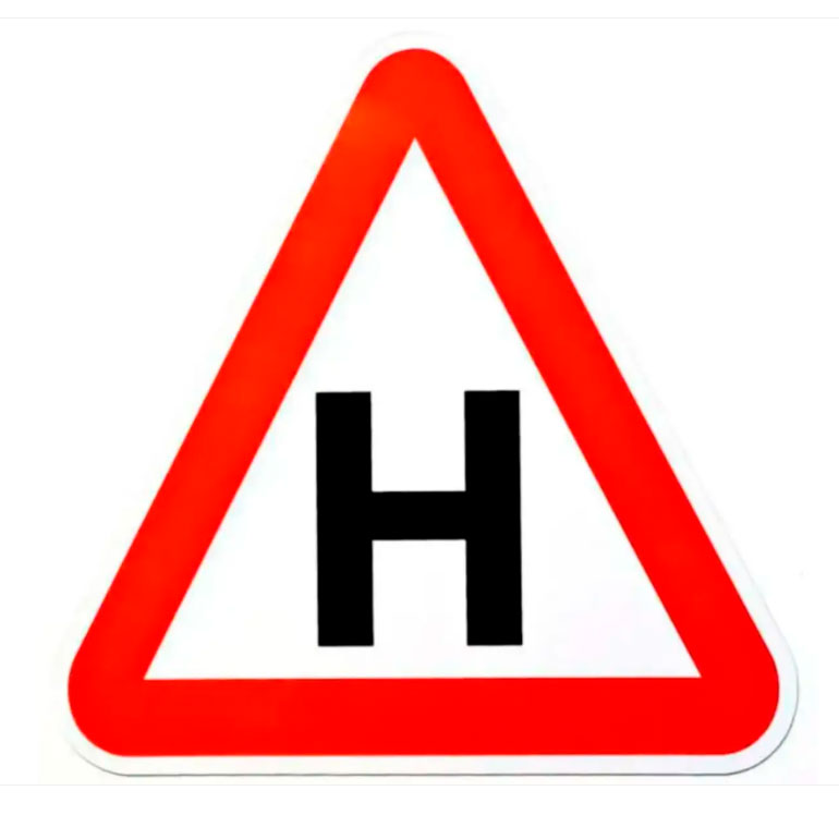 Наліпка знак на авто Н навчальний (18см)
