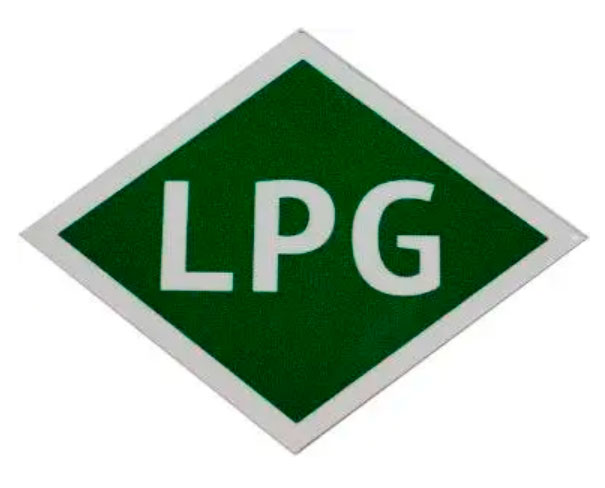 Наліпка знак на авто Газ LPG (15см)