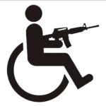 Магнітний знак на авто Інвалід з автоматом