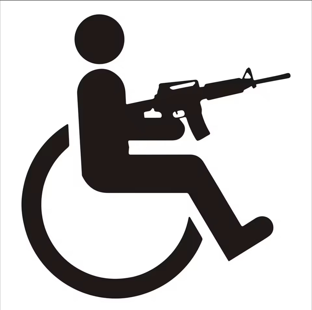 Магнітний знак на авто Інвалід з автоматом